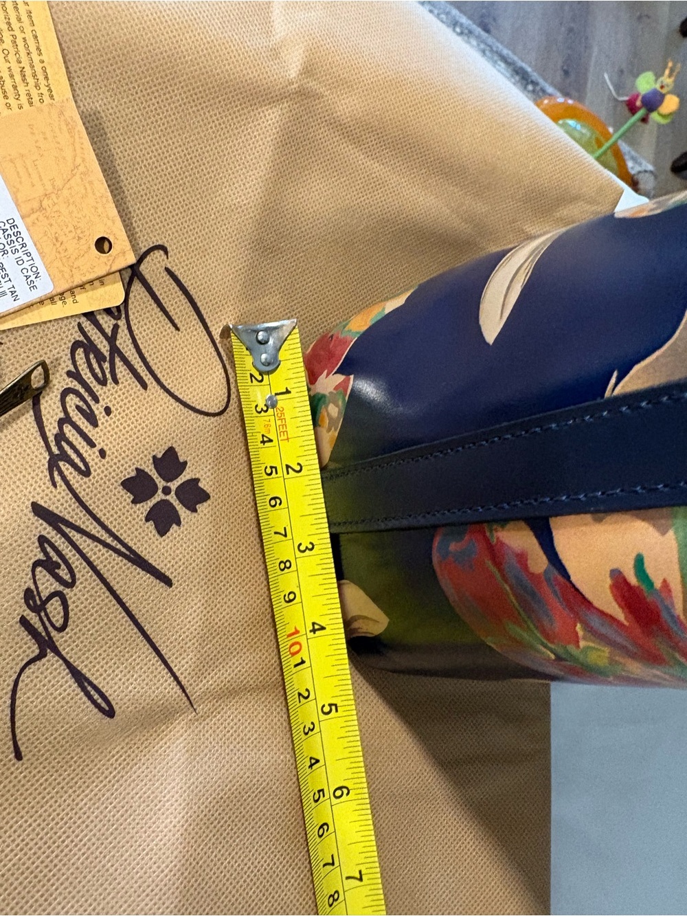 NWT Patricia Nash Le Fleur Irving Leather Bucket Bag Crossbody with Card Wallet - Picture 7 of 11